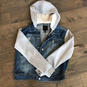 Denim Sweatshirt Jacket